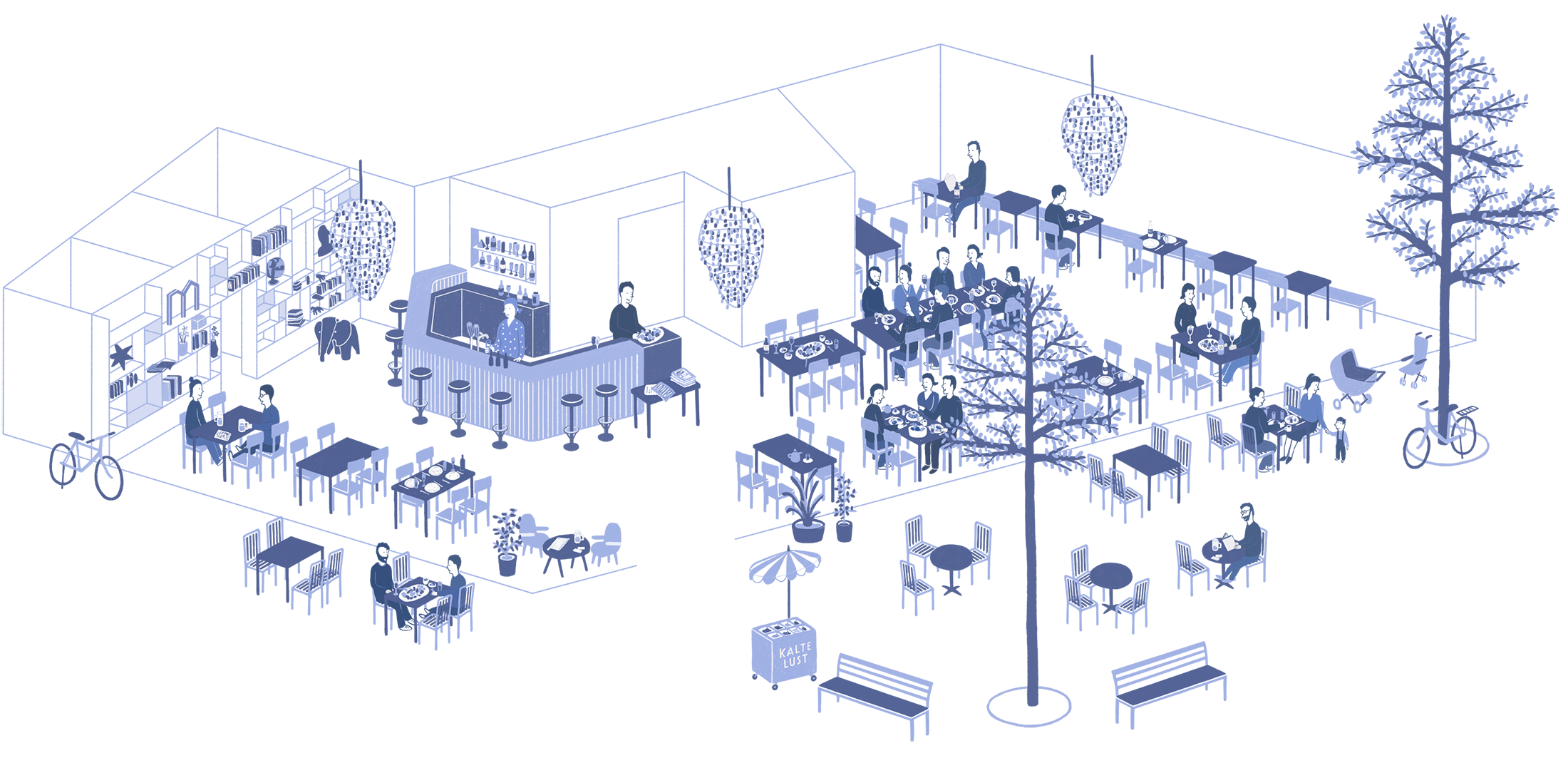Illustration Restaurant Majorelle